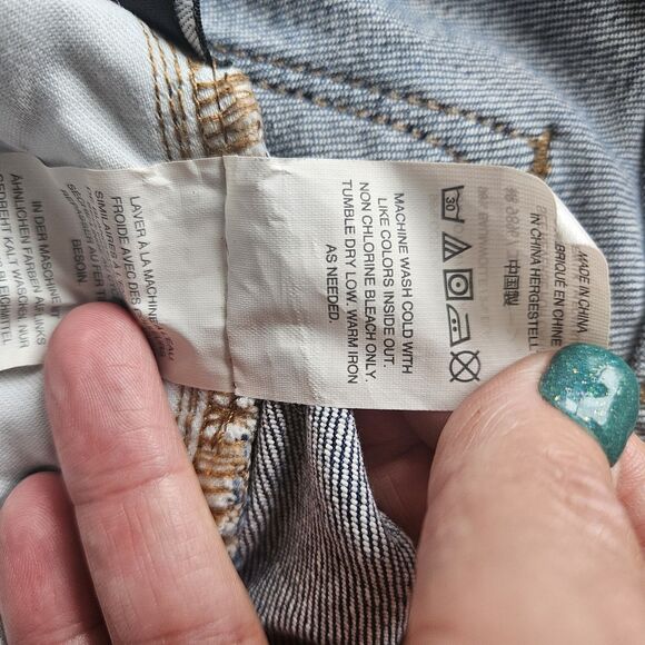 J. Crew Raw Hem Blue Jean/Denim Skirt in medium wash size 28 Grunge Hippie - Picture 8 of 8